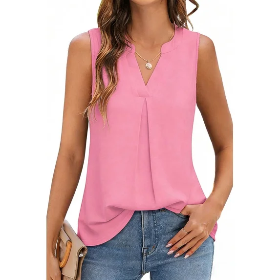 Fantaslook Womens Tank Tops V Neck Sleeveless Summer Shirts Loose Casual Tops Blouse