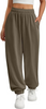 Fantaslook Fleece lined Sweatpants for Women High Waisted Baggy Pants with Pockets Drawstring Elastic Waist Joggers