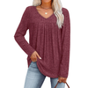 Fantaslook Long Sleeve Shirts for Women V Neck Lightweight Sweaters Casual Fall Tunic Tops Fashion Spring Clothes