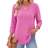 Fantaslook Womens 3/4 Sleeve Shirts with Buttons Dressy Casual Blouses Tunic Tops Fall Clothes