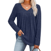 Fantaslook Long Sleeve Shirts for Women V Neck Lightweight Sweaters Casual Fall Tunic Tops Fashion Spring Clothes