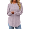 Fantaslook Long Sleeve Shirts for Women Casual Tunic Tops Dressy Crew Neck Pullover Fall Lightweight Sweaters for Women