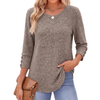 Fantaslook Womens 3/4 Sleeve Shirts with Buttons Dressy Casual Blouses Tunic Tops Fall Clothes