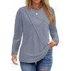 Fantaslook Women Plus Size Tops Pleated Crewneck Long Sleeve Shirts Dressy Casual Blouses Fall Tunic Tops