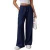 Fantaslook Womens Wide Leg Sweatpants High Waisted Baggy Pants Fashion Drawstring Athletic Sweatpants with Pockets