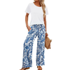 Fantaslook Two Piece Sets for Women Summer Vacation Outfits Boho Lounge Sets Beach Airport Travel Matching Clothing