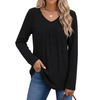 Fantaslook Long Sleeve Shirts for Women V Neck Lightweight Sweaters Casual Fall Tunic Tops Fashion Spring Clothes