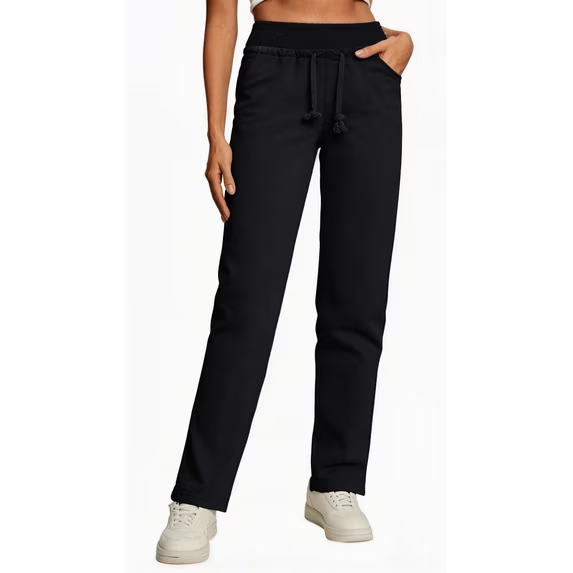 Fantaslook High Waisted Jeans for Women Straight Leg Stretchy Pants Elastic Waist Denim Pants with Pockets
