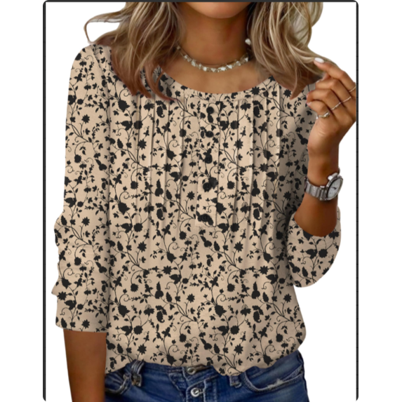 Fantaslook Blouses for Women Henley Long Sleeve Shirts Dressy Casual Fall Tops Work Blouses