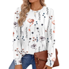 Fantaslook Womens Long Sleeve Shirts Fall Tunic Tops Casual Crewneck Floral Blouses