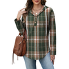 Fantaslook V Neck Button Sweatshirt for Women Pullover Long Sleeve Shirts Fall Fashion Tunic Tops