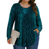 Fantaslook Womens Plus Size Tops Fall Long Sleeve Shirts Crew Neck Casual Loose Tunic Blouses