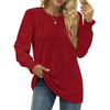 Fantaslook Blouses for Women Dressy Puff Sleeve Tunic Tops Casual Fall Shirts