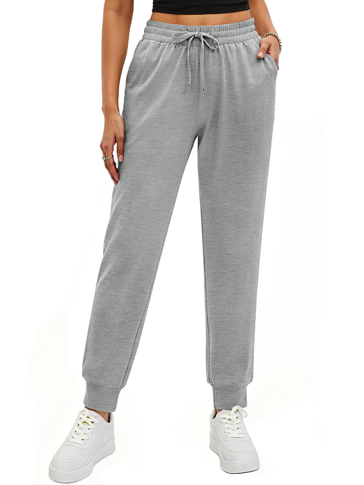 Fantaslook Womens Joggers with 3 Pockets Tapered Casual Sweatpants for Lounging Drawstring Athletic Pants Jogging Workout and Gym