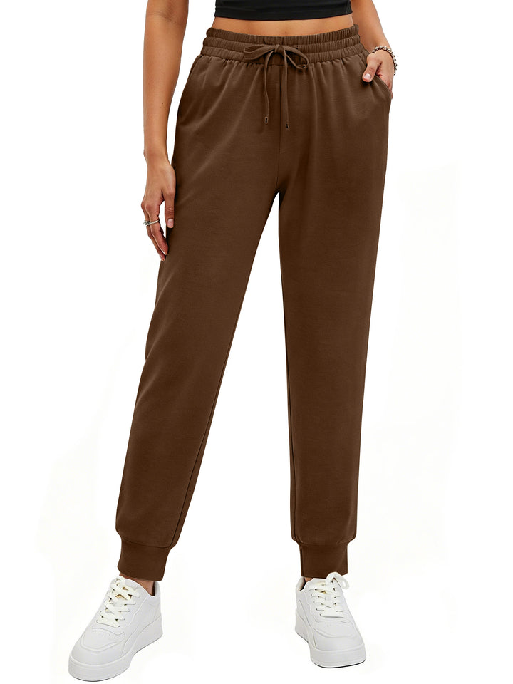 Fantaslook Womens Joggers with 3 Pockets Tapered Casual Sweatpants for Lounging Drawstring Athletic Pants Jogging Workout and Gym