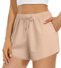 Fantaslook Womens Shorts High Waisted Athletic Shorts Casual Sweat Shorts Elastic Drawsting Running Shorts With Pockets