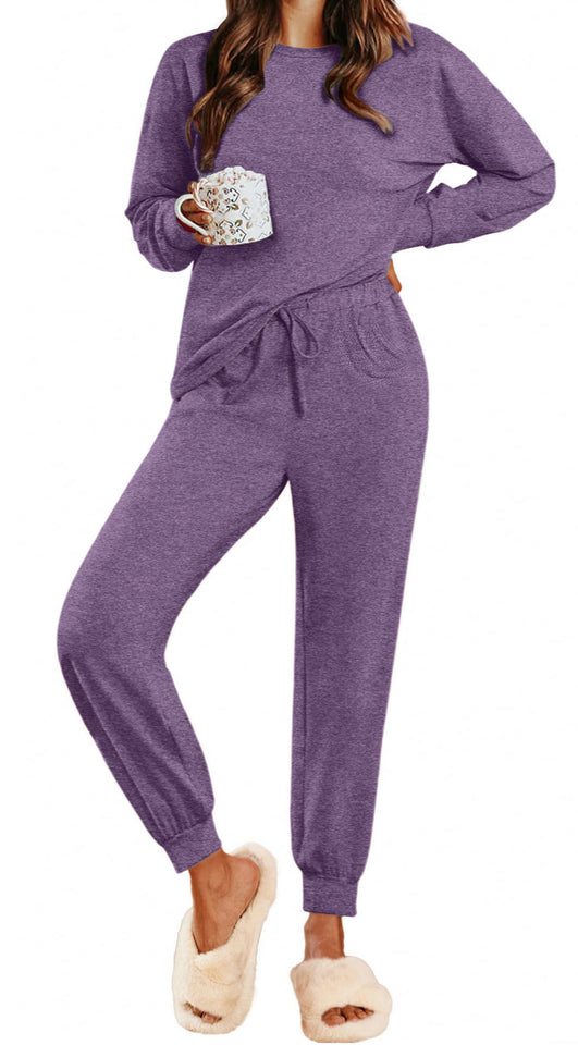 Fantaslook Womens Pajamas Sets Long Sleeve Top And Pant With Pockets Lounge Wear Set Oufits