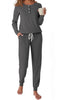 Fantaslook Pajamas Sets for Women Casual Lounge Set Long Sleeve Two Piece Set Buttom Down Shirts and Pants with Pockets Oufits