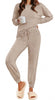 Fantaslook Womens Pajamas Sets Long Sleeve Top And Pant With Pockets Lounge Wear Set Oufits