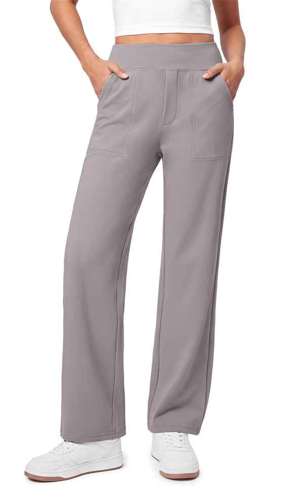 Fantaslook Yoga Pants for Women Wide Leg Pants with Pockets High Waisted Casual Work Dress Pants