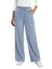Fantaslook Wide Leg Jeans for Women Elastic High Waisted Drawstring Pants Pull On Baggy Soft Denim Pants with Pockets