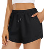 Fantaslook Womens Shorts High Waisted Athletic Shorts Casual Sweat Shorts Elastic Drawsting Running Shorts With Pockets