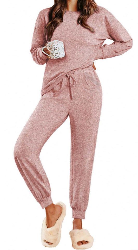 Fantaslook Womens Pajamas Sets Long Sleeve Top And Pant With Pockets Lounge Wear Set Oufits