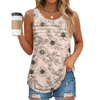 Fantaslook Pleated Tank Tops for Women Dressy Casual Sleeveless Blouses Floral Summer Tops