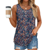 Fantaslook Pleated Tank Tops for Women Dressy Casual Sleeveless Blouses Floral Summer Tops