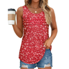 Fantaslook Pleated Tank Tops for Women Dressy Casual Sleeveless Blouses Floral Summer Tops