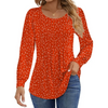 Fantaslook Pleated Blouses for Women Dressy Casual Long Sleeve Shirts Fall Tunic Tops