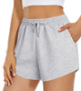 Fantaslook Womens Shorts High Waisted Athletic Shorts Casual Sweat Shorts Elastic Drawsting Running Shorts With Pockets