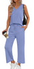 Fantaslook Womens Two Pieces Sets Summer Outfits Tank Tops and Wide Leg Pants Matching Sets Casual Loungewear