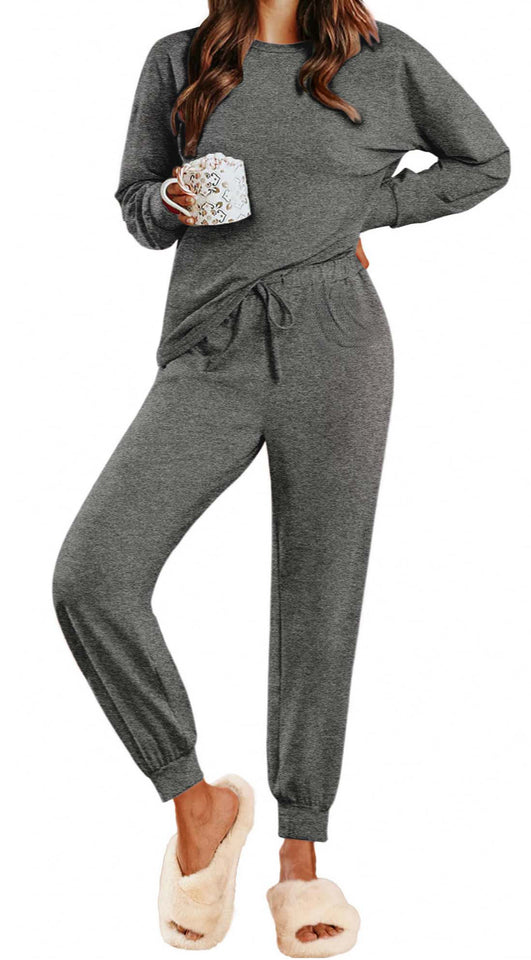 Fantaslook Womens Pajamas Sets Long Sleeve Top And Pant With Pockets Lounge Wear Set Oufits