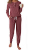 Fantaslook Pajamas Sets for Women Casual Lounge Set Long Sleeve Two Piece Set Buttom Down Shirts and Pants with Pockets Oufits
