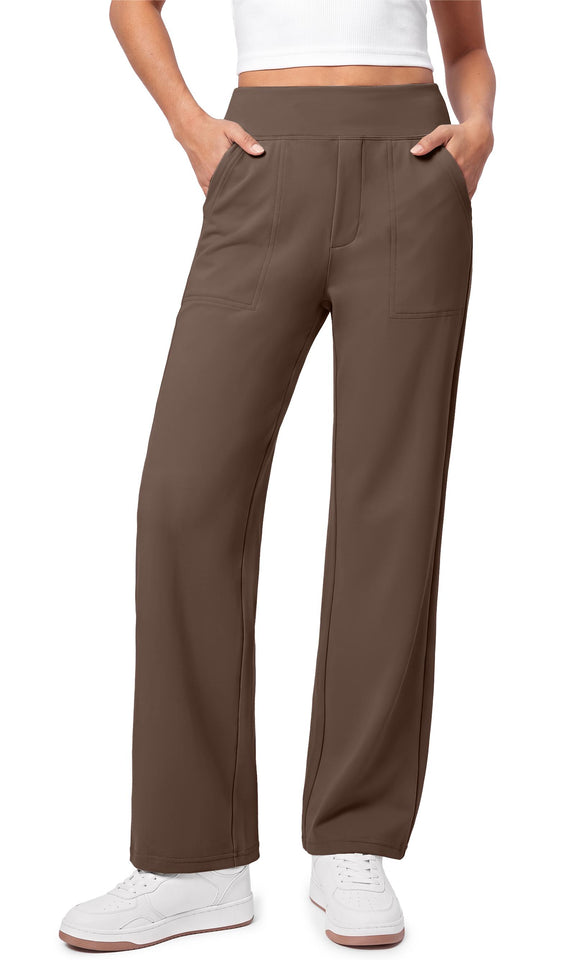 Fantaslook Yoga Pants for Women Wide Leg Pants with Pockets High Waisted Casual Work Dress Pants