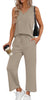 Fantaslook Womens Two Pieces Sets Summer Outfits Tank Tops and Wide Leg Pants Matching Sets Casual Loungewear