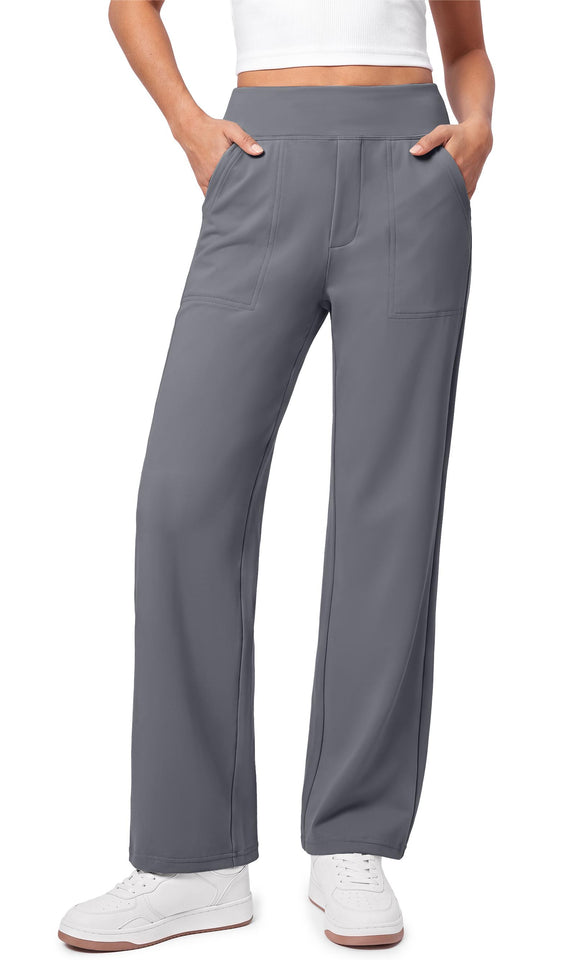 Fantaslook Yoga Pants for Women Wide Leg Pants with Pockets High Waisted Casual Work Dress Pants