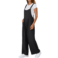 Fantaslook Wide Leg Jumpsuits for Women Casual Overalls Summer Rompers Jumpers Loose Sleeveless Straps Outfits With Pockets