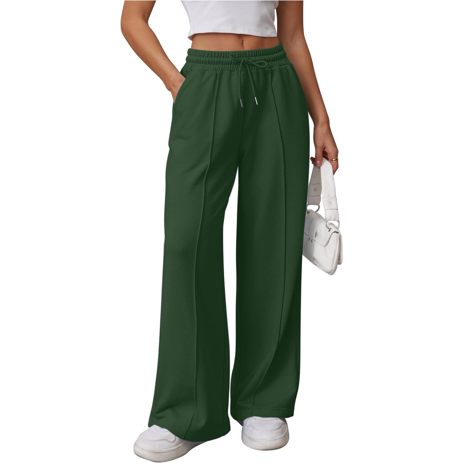 Fantaslook Womens Wide Leg Sweatpants High Waisted Baggy Pants Fashion Drawstring Athletic Sweatpants with Pockets