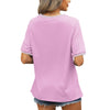 MOSHU Dressy Women Tops Crewneck Blouses for Women Striped Colorblock Short Sleeve Shirts Casual Summer Tops
