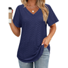 Fantaslook Eyelet Womens Tops Short Sleeve Dressey Casual Blouses V Neck Work Shirts Summer Basic Tees