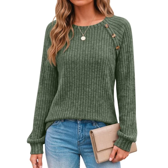 Fantaslook Womens Long Sleeve Shirts Casual Tunic Tops Work Dressy Blouses Fall Sweaters
