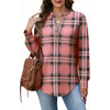 Fantaslook V Neck Button Sweatshirt for Women Pullover Long Sleeve Shirts Fall Fashion Tunic Tops