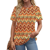 Fantaslook Womens Summer Tops Dressy Casual Short Sleeve Shirts Crew Neck Tunic Floral Blouses