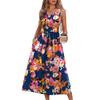 Fantaslook Summer Dresses for Women Sleeveless Casual Long Dress Beach Vacation Sundresses with Pockets