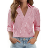 Fantaslook 3/4 Sleeve Womens Tops V Neck Collared Shirts Dressy Casual Business Work Blouses Trendy Fashion Tops