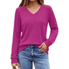 Fantaslook Long Sleeve Shirts for Women V Neck Dressy Casual Tops Lightweight Tunic Pullover Fall Work Outfits