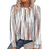 Fantaslook Plus Size Womens Long Sleeve Shirts Fall Tunic Tops Casual Crewneck Floral Blouses