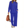 Fantaslook Two Piece Sets for Women Fall Travel Vacation Outfits Wide Leg Pants Lounge Sets Dressy Matching Sets Womens Sweatsuits